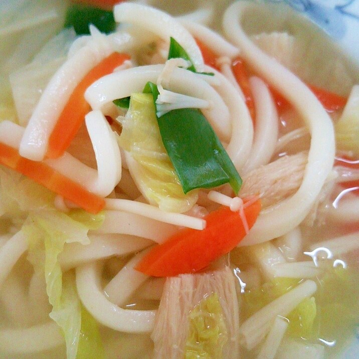 香味ペーストで作る　野菜たっぷりうどん!